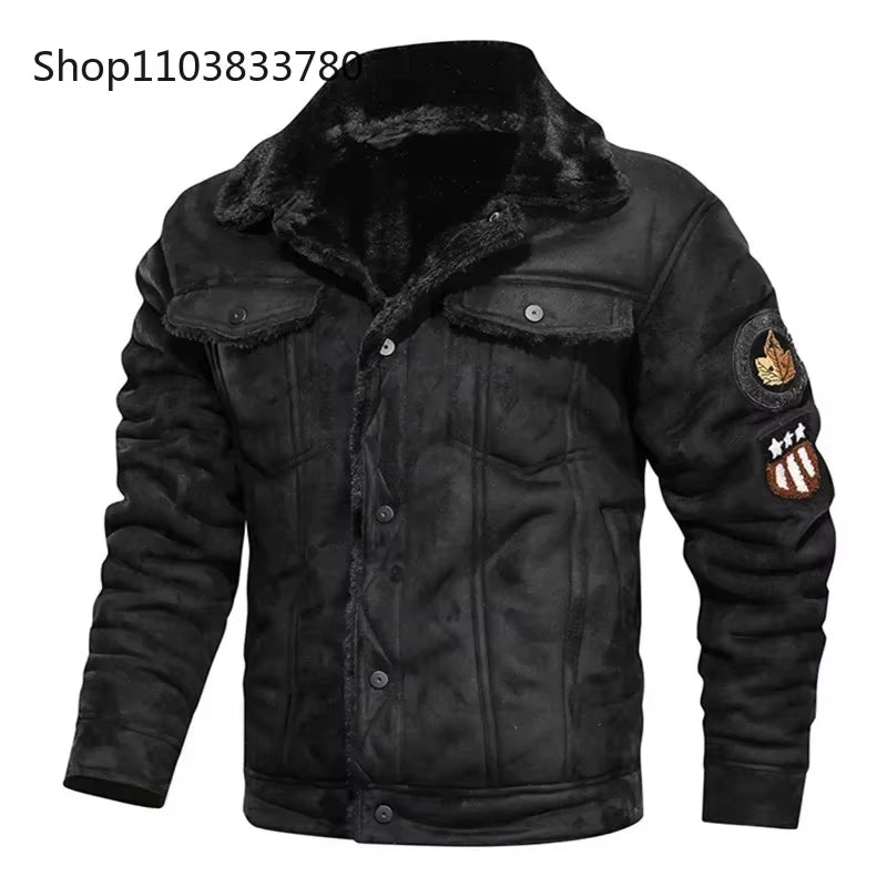 Men'S Leather Jackets Warm Thick Autumn Casual Motorcycle PU Bomber Jacket Biker Leather Coats Male Windbreaker Brand Clothing