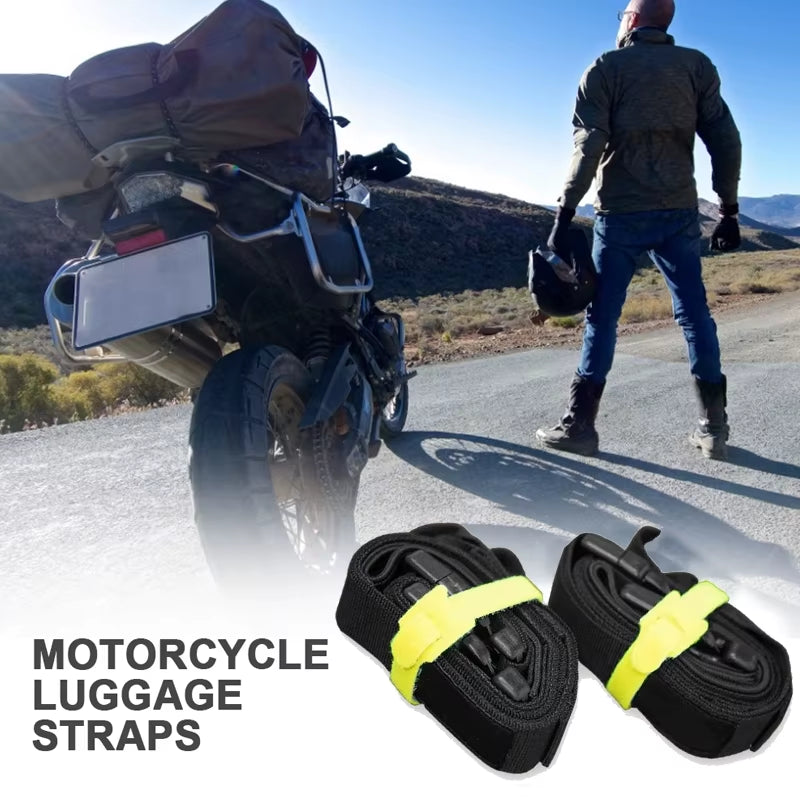 2 Pcs Nylon Motorcycle Luggage Strap Quick Release Belt Cross-Country Motorcycle Riding Equipment Universal Elastic Cord