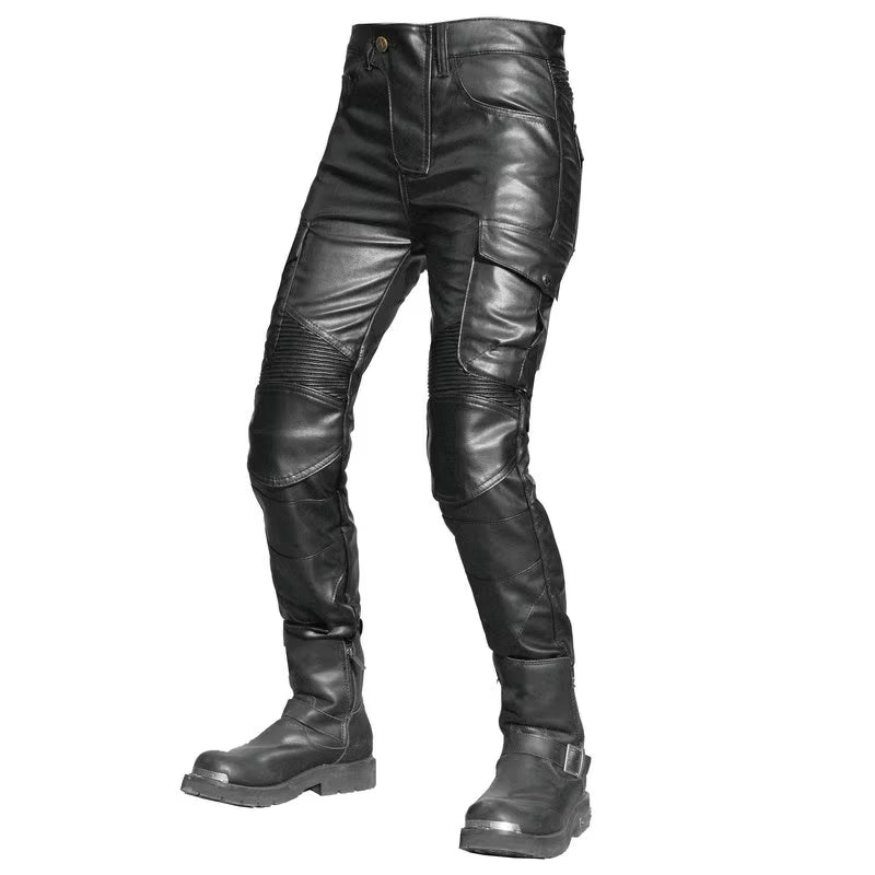 Motorcycle Pants Pantalon Moto Jeans Woman Boyfriends Motorcycle Leisure Sexy Hip Wrap Riding High Waist Pu Leather Pants