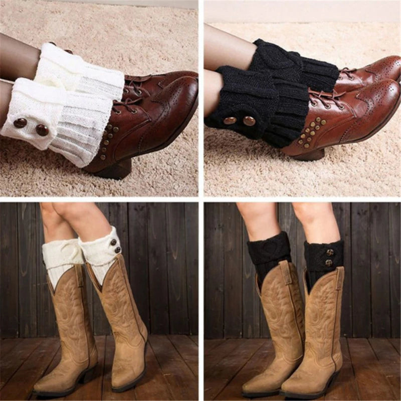 Women Crochet Boot Leg Warmers Boot Cover Keep Warm Socks Calcetines Mujer Women'S Leg Warmers Гетры Женские Ankle Warmers