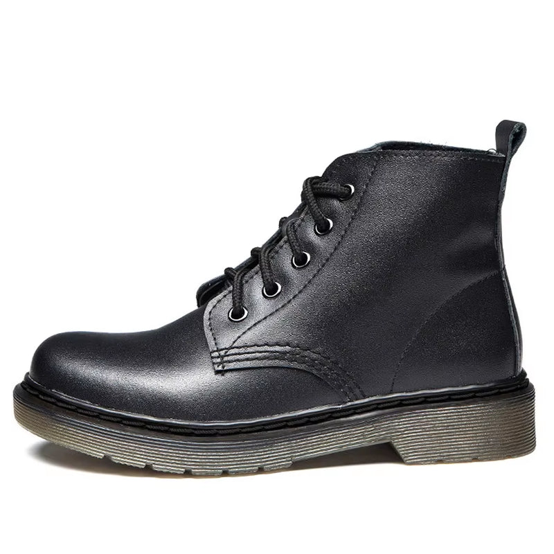 Genuine Leather Boots Women White Ankle Boots Motorcycle Boots Female Autumn Winter Shoes Woman Punk Winter Botas Mujer Spring