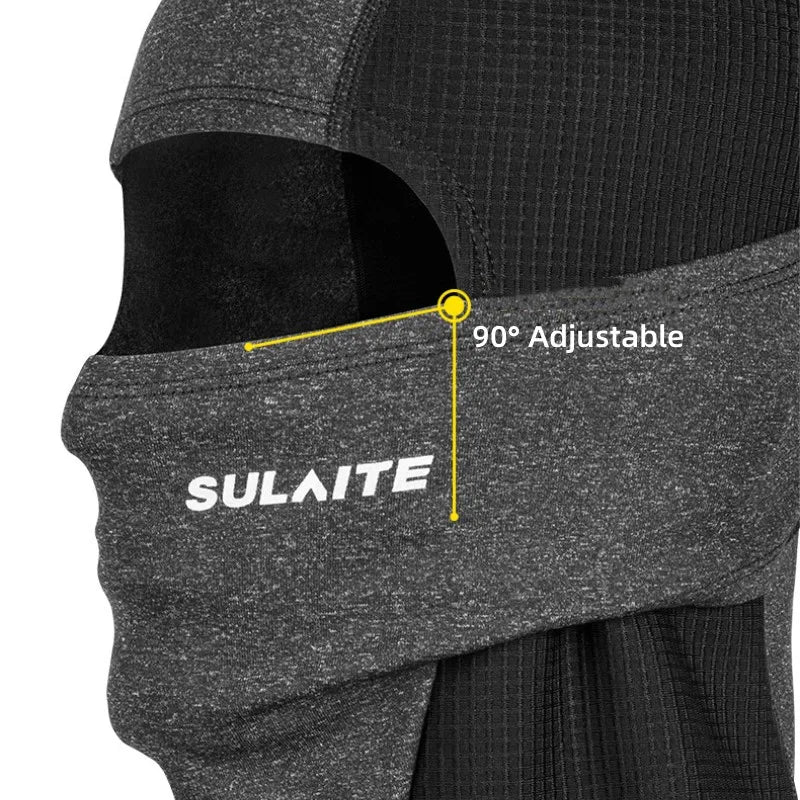 Sulaite Winter Motorcycle Balaclava Moto Neck Warmer Waterproof Warm Snowmobile Face Shield Cycling Mask Full Face Headwear