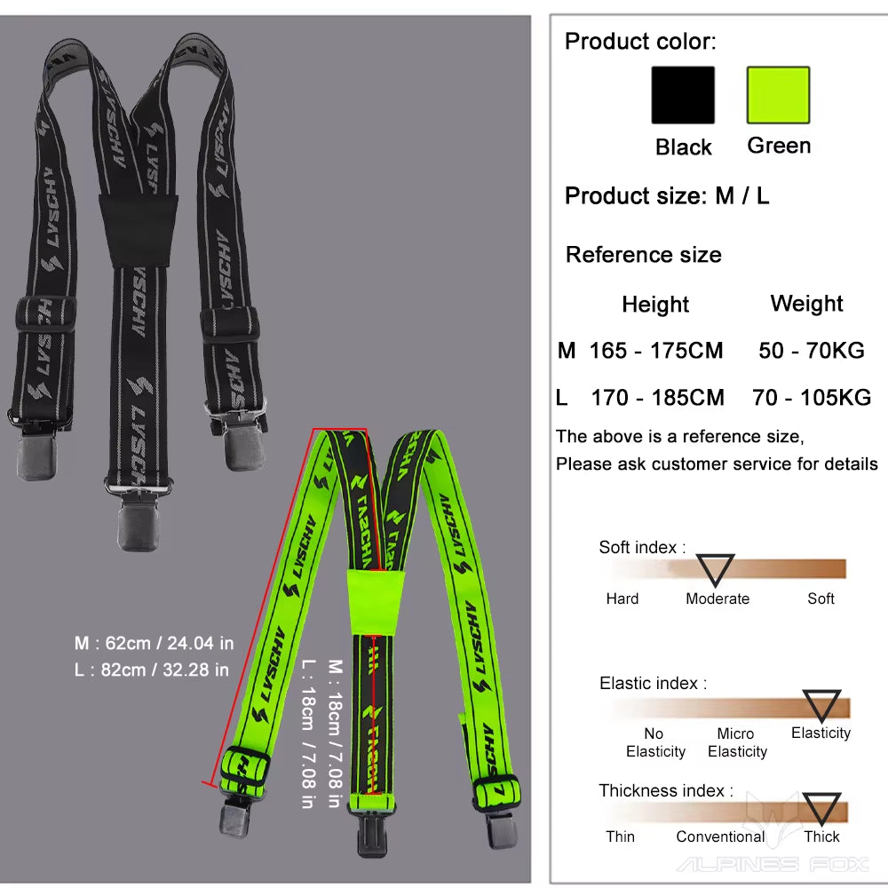 Motorcycle Riding Pants Braces Men Women Moto Motocross Biker Trousers High Elastic Adjustable Y Shoulder Strap Green Black M-L