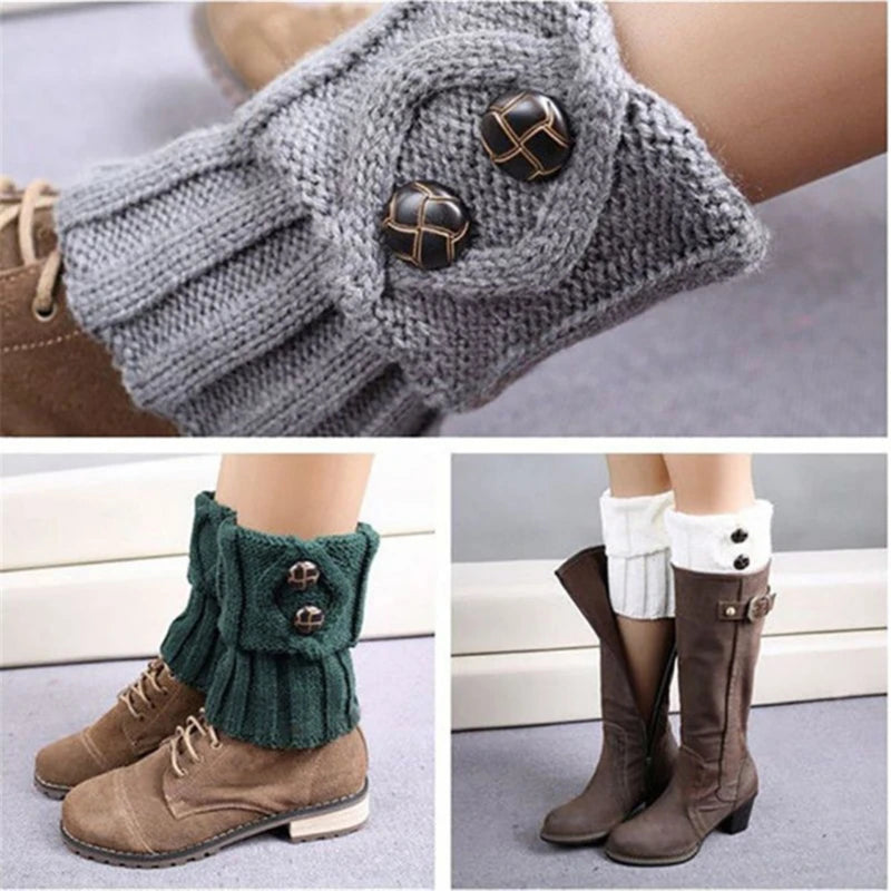 Women Crochet Boot Leg Warmers Boot Cover Keep Warm Socks Calcetines Mujer Women'S Leg Warmers Гетры Женские Ankle Warmers
