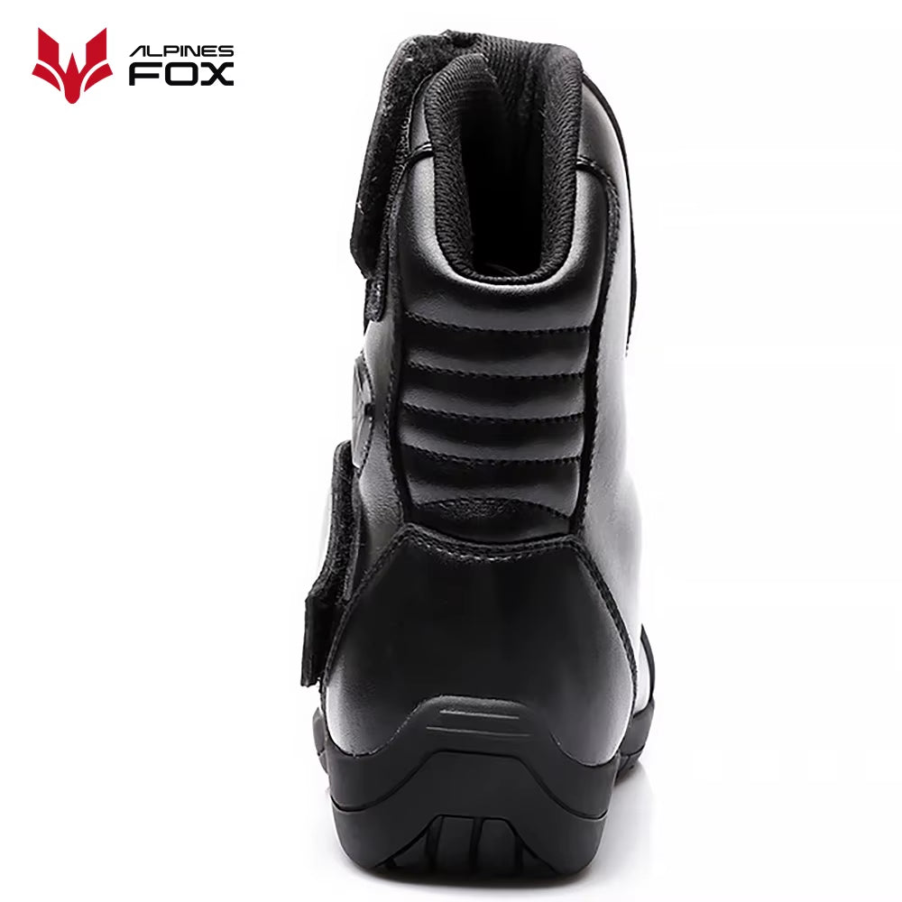 Motorcycle Leather Shoes Moto Boots Racing Bottes Motocross Boots PU Fabric Rubber Sole Wear-Resistant Anti-Collision Easy Wear