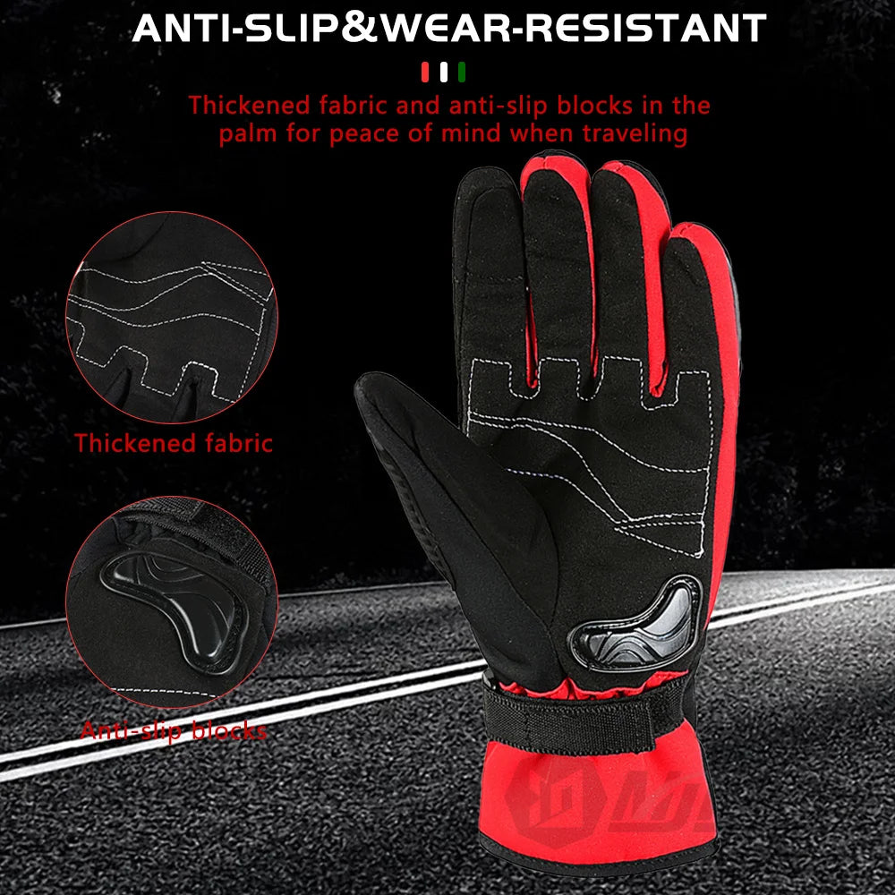 SUOMY Motorcycle Gloves Winter Waterproof Windproof Motorbike Motocross Racing Gloves Touchscreen Warming Moto Biker Gloves