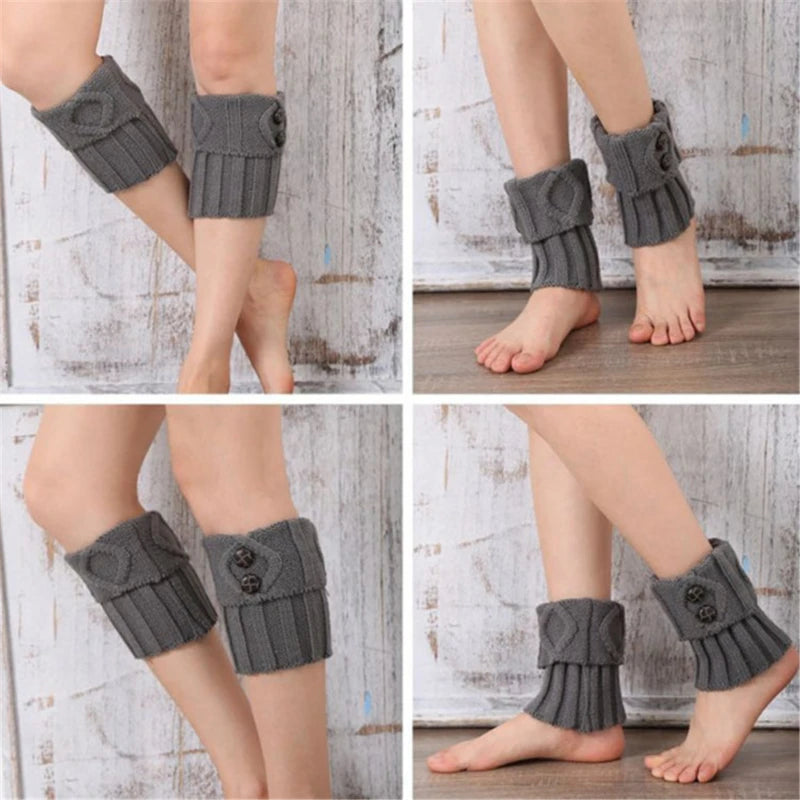 Women Crochet Boot Leg Warmers Boot Cover Keep Warm Socks Calcetines Mujer Women'S Leg Warmers Гетры Женские Ankle Warmers