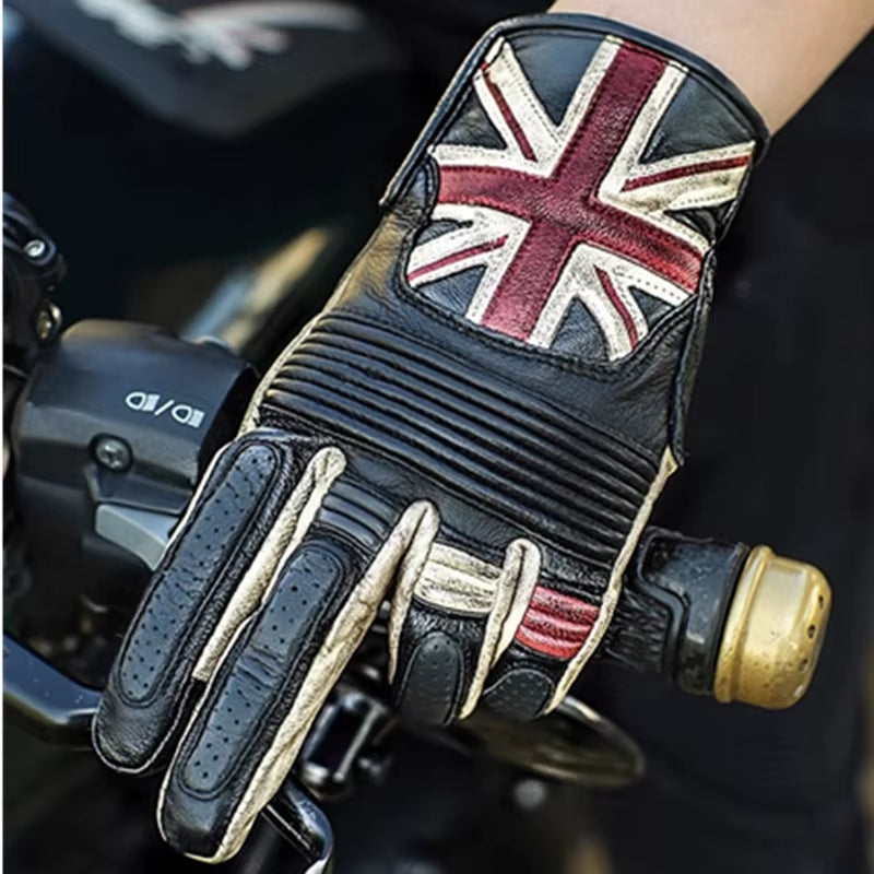 Uglybros Retro Genuine Leather Motorcycle Gloves Scooter Moto Gloves Spring Summer Breathable Protective Unisex Touch Scree