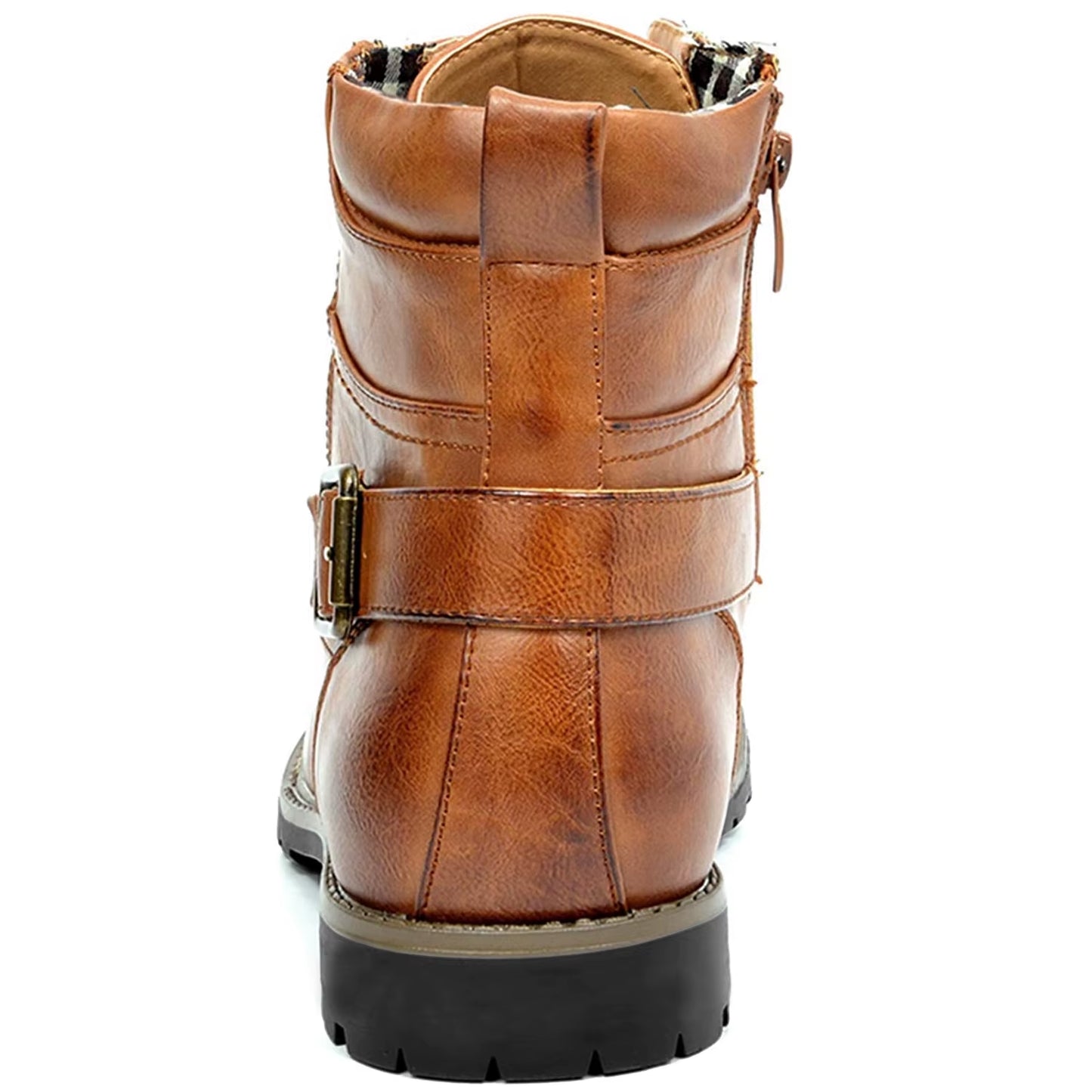 Metal Double Zipper Motorcycle Men Boots Fashionable Men Mid Top Boots Botas Motocross Racing Shoes