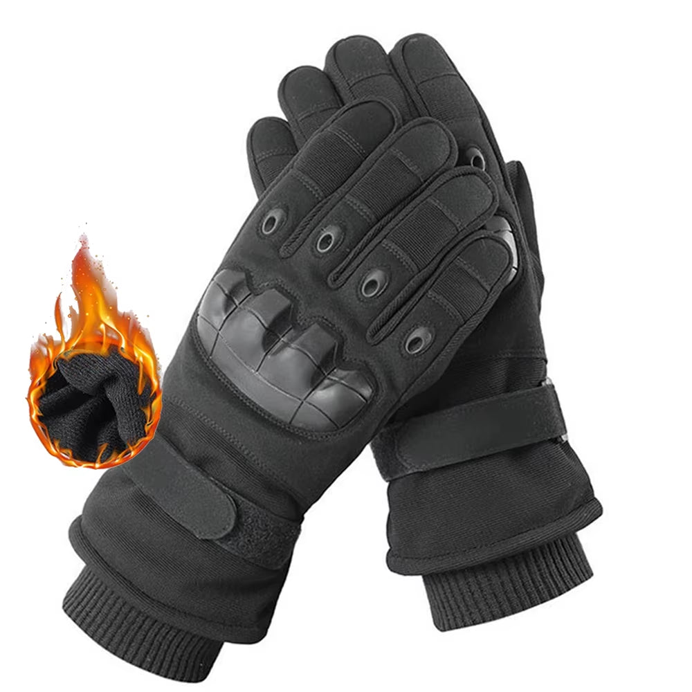 Winter Motorcycle Gloves Windproof Guantes Moto Men'S Motorbike Riding Gloves Touch Screen Moto Motocross Gloves Black