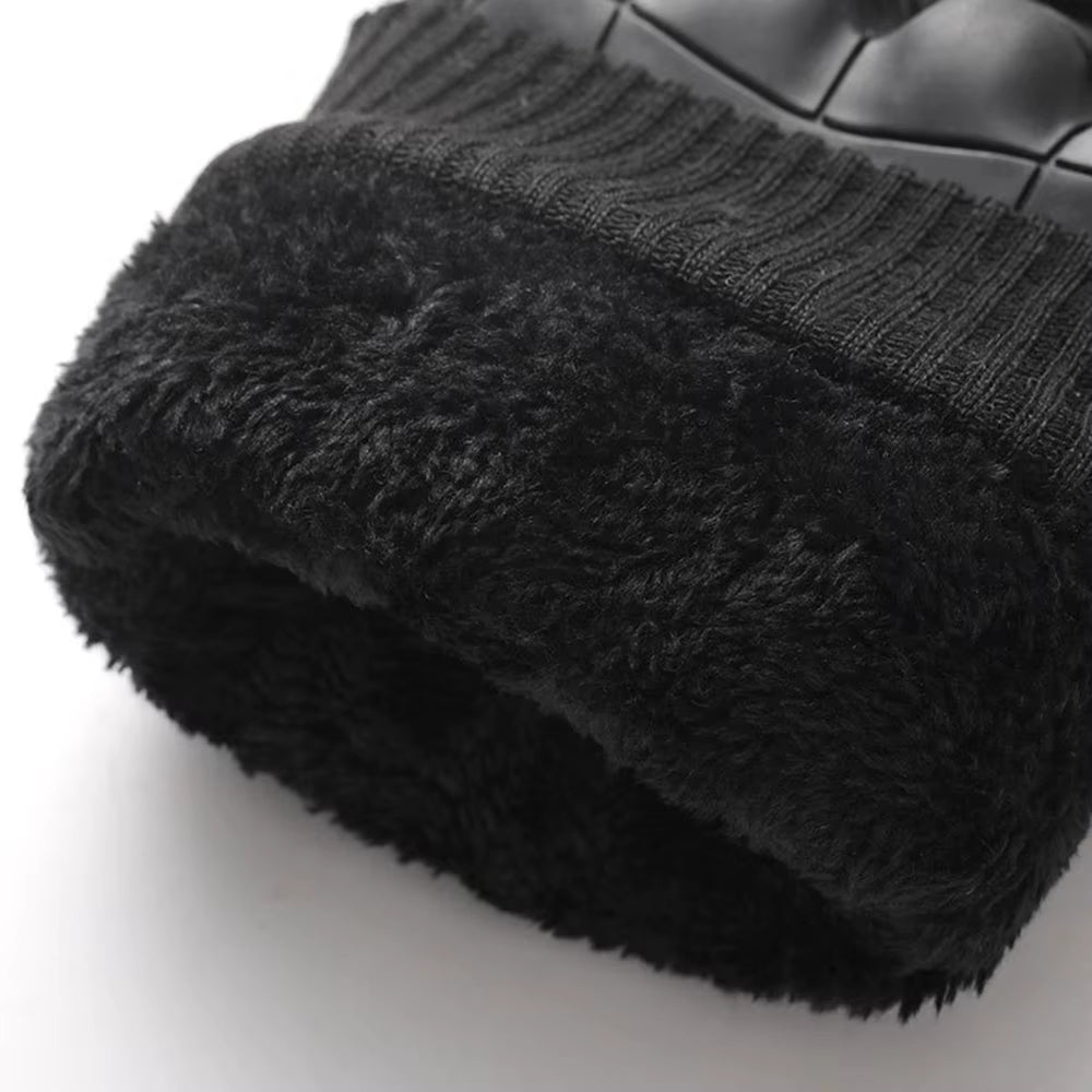 Winter Motorcycle Gloves Windproof Guantes Moto Men'S Motorbike Riding Gloves Touch Screen Moto Motocross Gloves Black