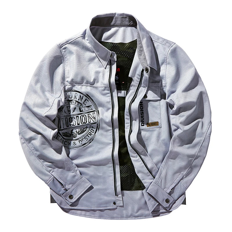 Retro Motorcycle Jackets Four Seasons Motocross Jacket Men Letter Embroidery Bomber Coat Unisex Varsity Jacket Vintage Outwear