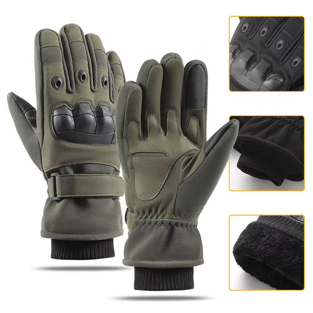 Winter Motorcycle Gloves Windproof Guantes Moto Men'S Motorbike Riding Gloves Touch Screen Moto Motocross Gloves Black