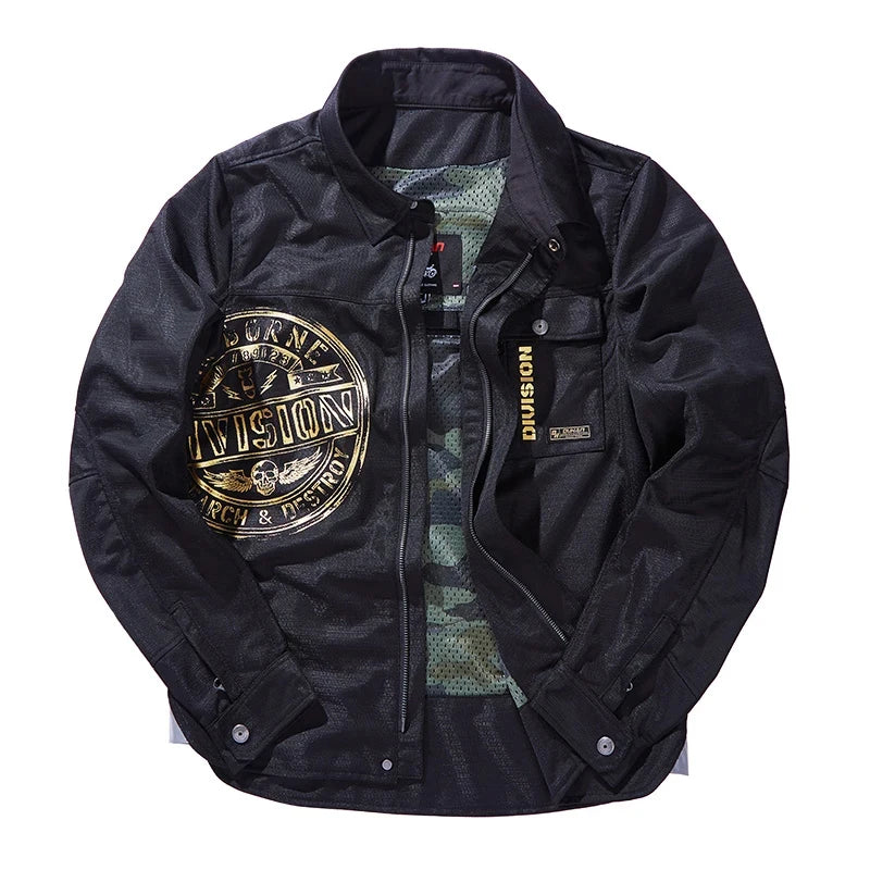 Retro Motorcycle Jackets Four Seasons Motocross Jacket Men Letter Embroidery Bomber Coat Unisex Varsity Jacket Vintage Outwear