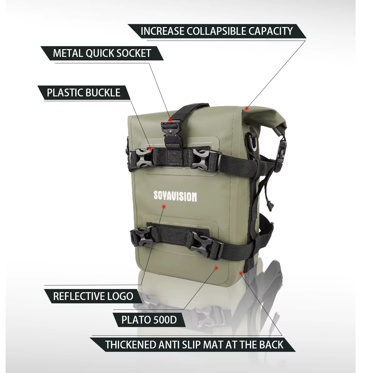 Motorcycle Bumpers Bag Waterproof Motorcycle Side Frame Bag Motorcycle Crash Bar Bag Mounting Base