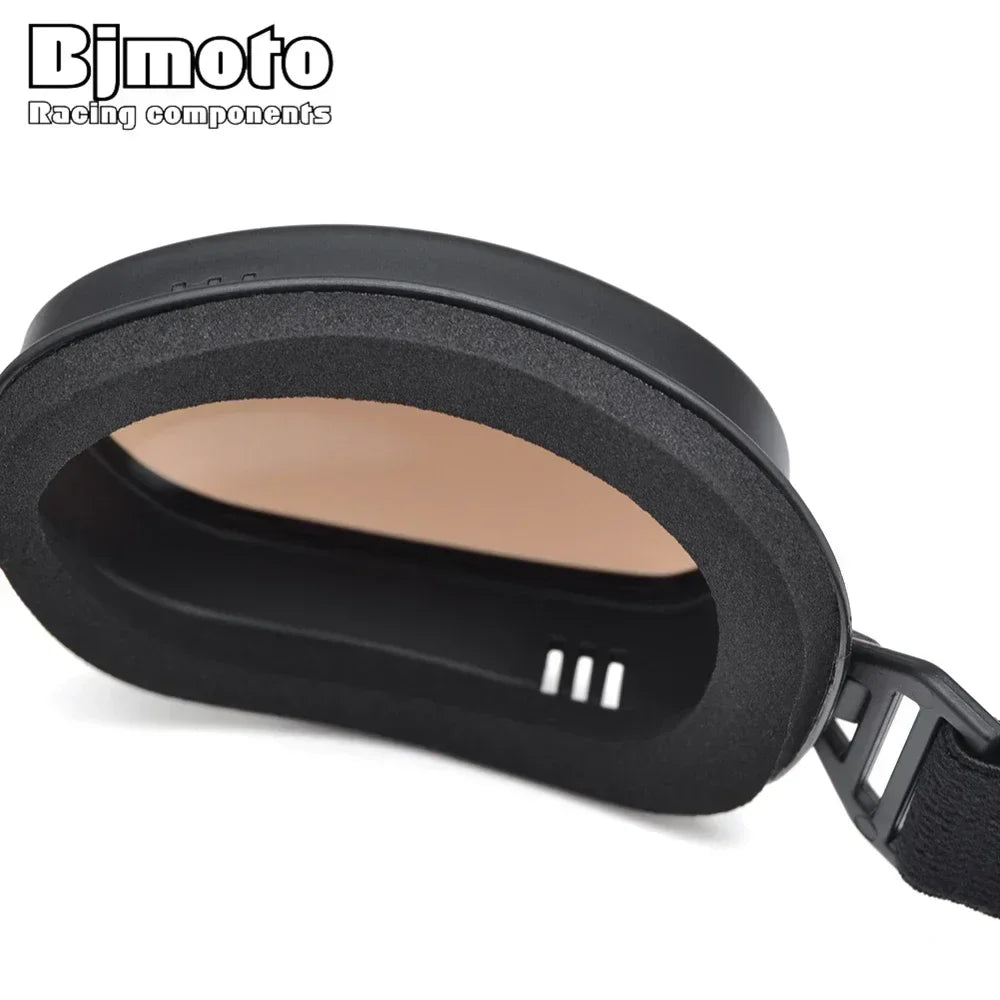 Foldable Motorcycle Goggles Vintage Helmet Goggles ATV UTV Biker Eyewear Goggles Glasses for Pilot Scooter Dirt Bike