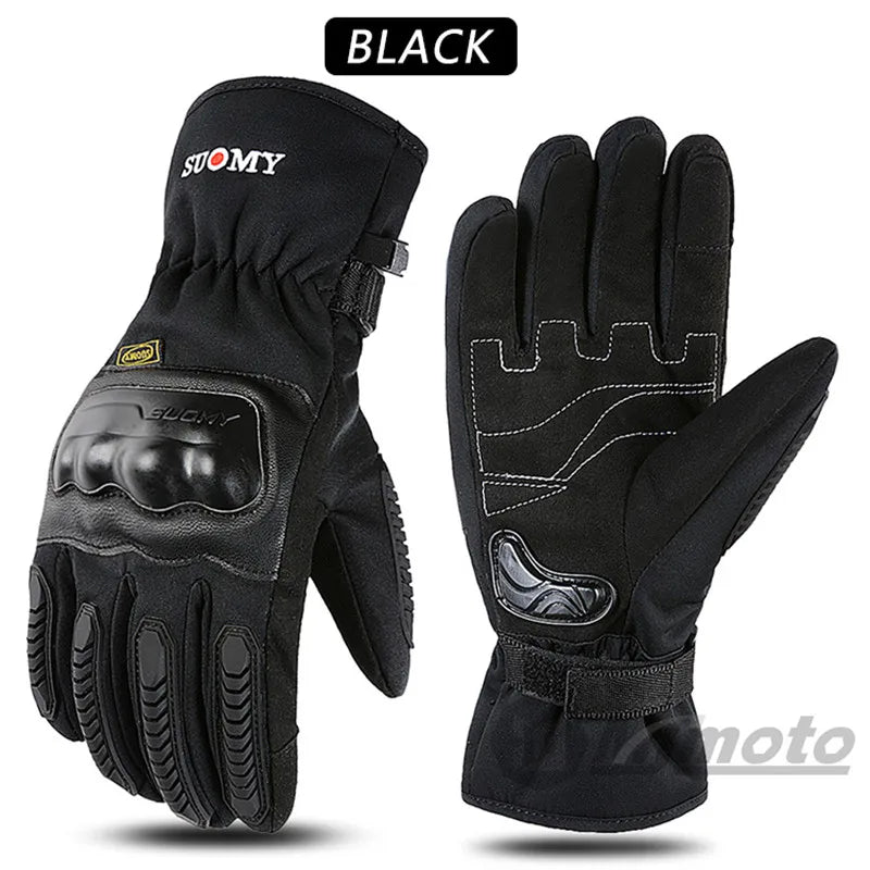SUOMY Motorcycle Gloves Winter Waterproof Windproof Motorbike Motocross Racing Gloves Touchscreen Warming Moto Biker Gloves