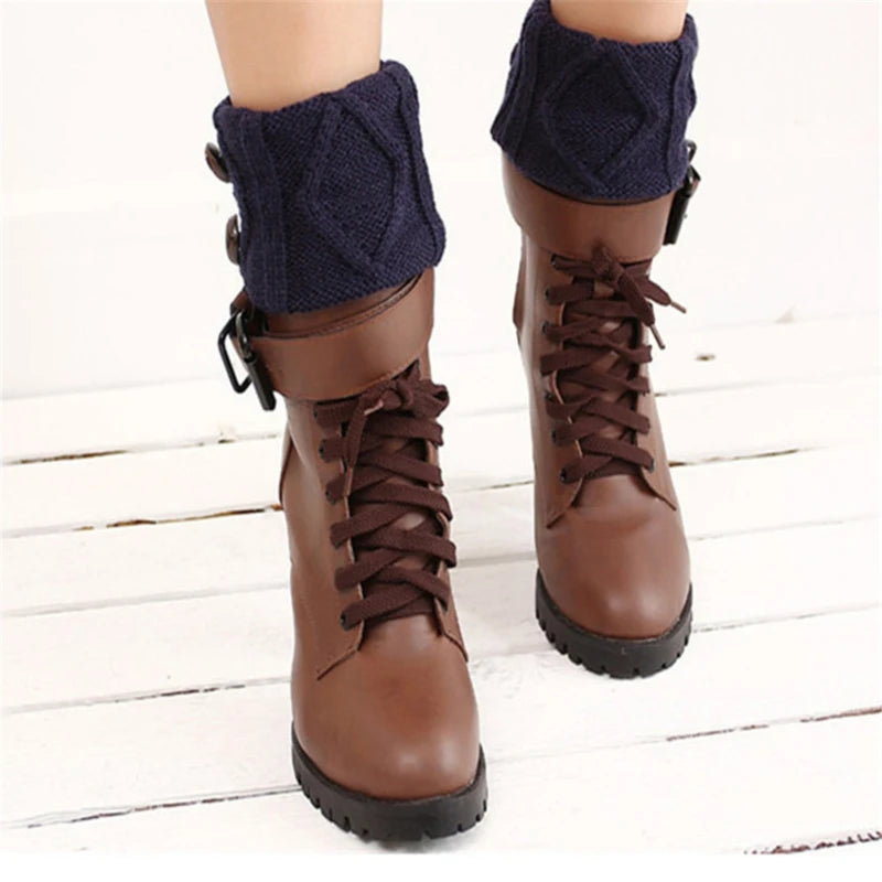 Women Crochet Boot Leg Warmers Boot Cover Keep Warm Socks Calcetines Mujer Women'S Leg Warmers Гетры Женские Ankle Warmers