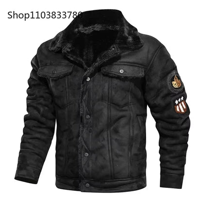 Men'S Leather Jackets Warm Thick Autumn Casual Motorcycle PU Bomber Jacket Biker Leather Coats Male Windbreaker Brand Clothing