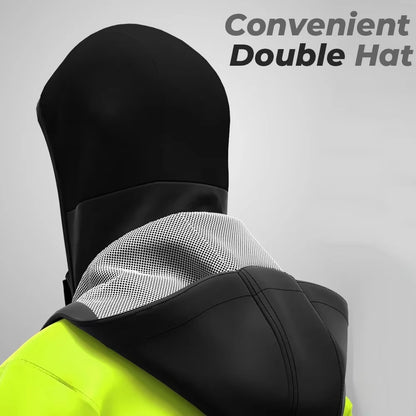 Summer Motorcycle Raincoat Rain Jacket Pants LED Alert Split Suit Rainstorm Waterproof Reflective Impermeable for Outdoor Riding