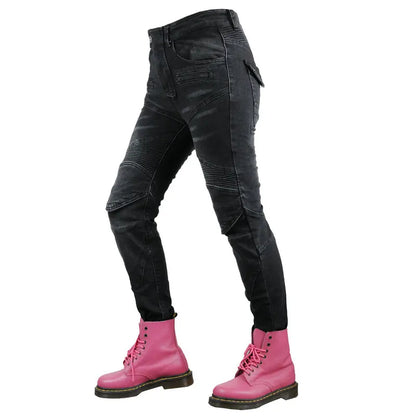 Motorcycle Pants Pantalon Moto Jeans PK718 Woman Boyfriends Motorcycle Leisure Women'S Jeans Riding High Waist Jeans Gears