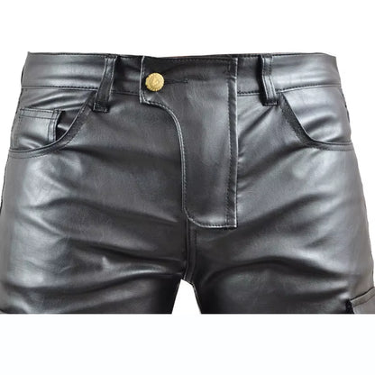 Motorcycle Pants Pantalon Moto Jeans Woman Boyfriends Motorcycle Leisure Sexy Hip Wrap Riding High Waist Pu Leather Pants