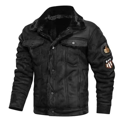 Men'S Leather Jackets Warm Thick Autumn Casual Motorcycle PU Bomber Jacket Biker Leather Coats Male Windbreaker Brand Clothing