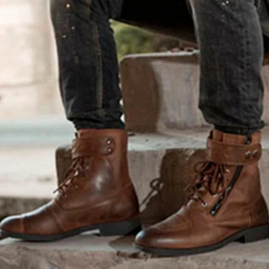 Retro ARCX Motorcycle Riding Boots Vintage Cowhide American Style Bota Cow Leather anti Fall Pigskin Insole for HONDA for Harley