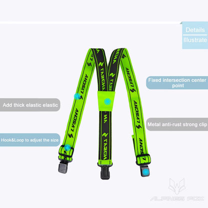 Motorcycle Riding Pants Braces Men Women Moto Motocross Biker Trousers High Elastic Adjustable Y Shoulder Strap Green Black M-L