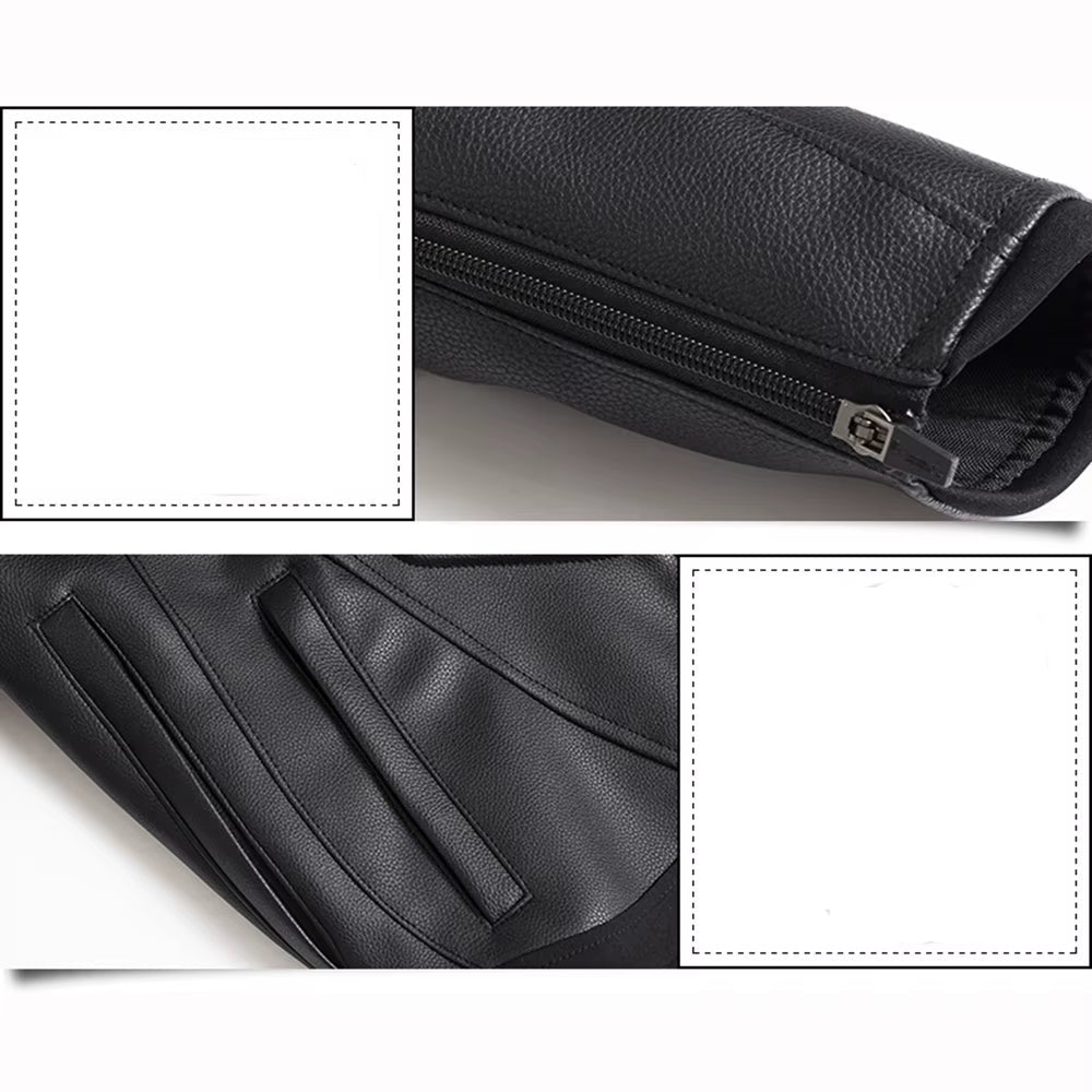 GHOST RACING Winter Motorcycle Jacket Leather Chaqueta Moto Men Waterproof Moto Suit Motorbike Riding Jacket Motocross Jacket