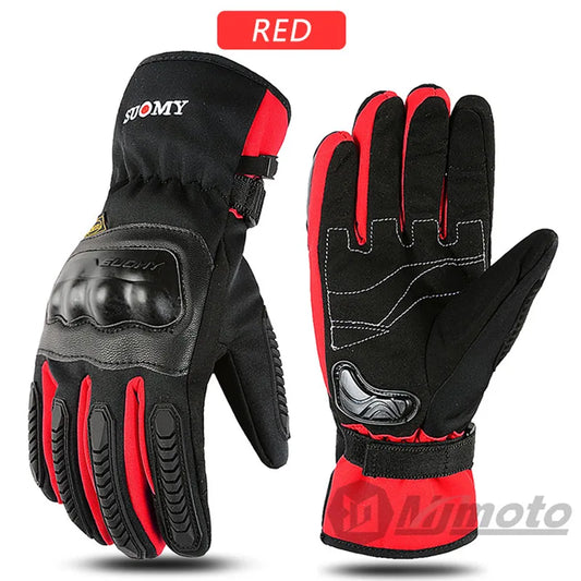 SUOMY Motorcycle Gloves Winter Waterproof Windproof Motorbike Motocross Racing Gloves Touchscreen Warming Moto Biker Gloves