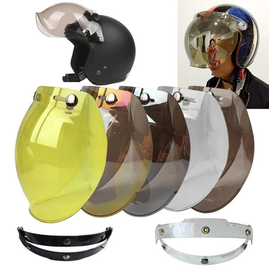 Helmet Bubble Visor Top Quality Open Face Motorcycle Helmet Visor 12 Color Available Vintage Helmet Windshield Shield