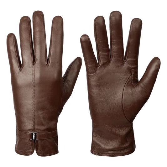 Motorcycle Leather Gloves Waterproof Woman Motocross Driving Thermal Gloves for Cold Cycling Winter Mtb Riding Full Finger Glove