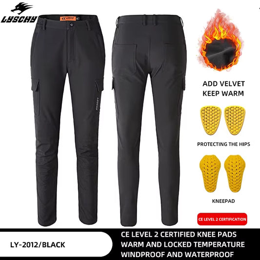LYSCHY Motorcycle Jacket Women Autumn Winter Warm Anti-Fall Motocross Riding Clothing Waterproof Wear-Resistant Off-Road Jacket