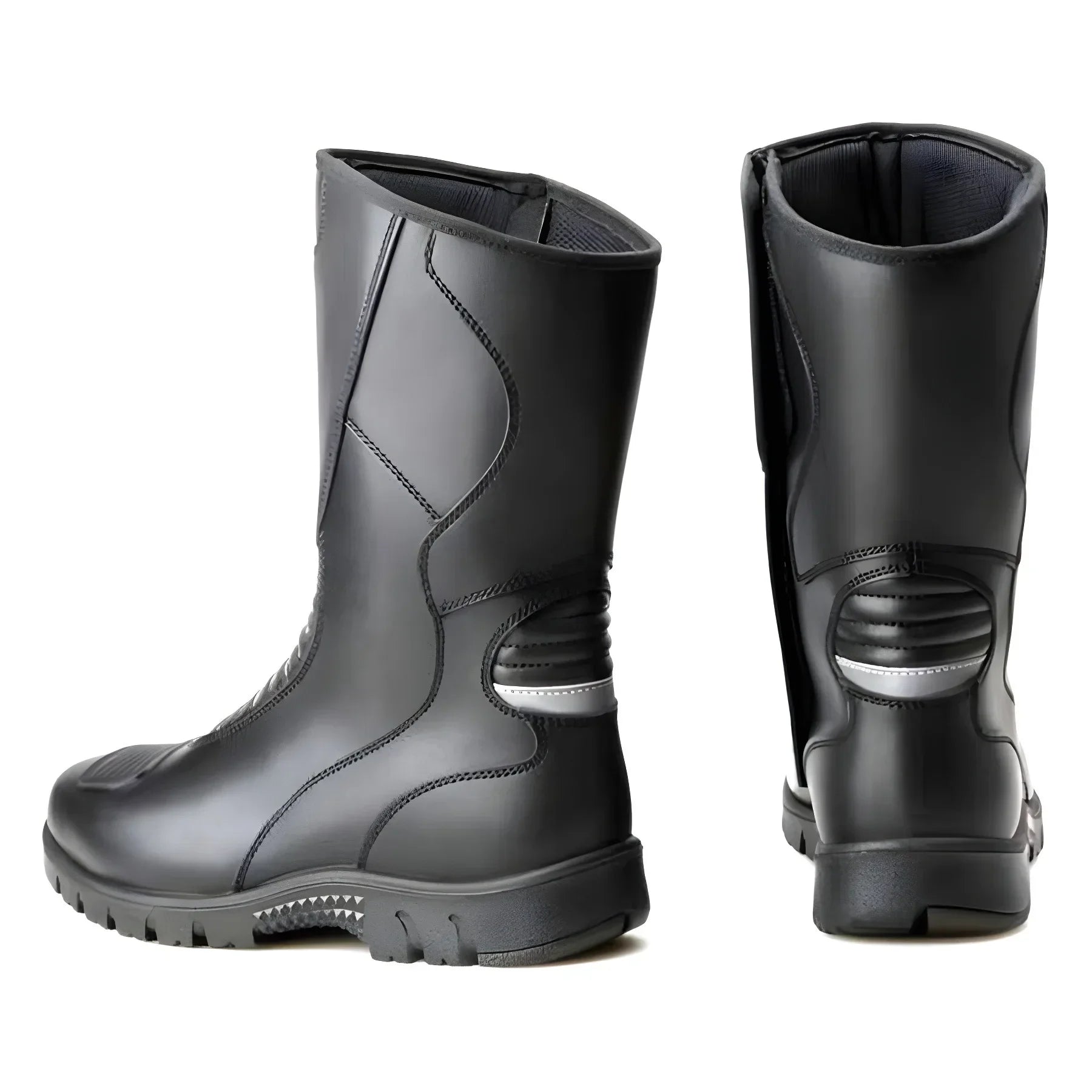 Motorcycle Boots Men Classic Motocross Boots with Reinforced Heel Toe Counter Waterproof Tall Motorcycle Touring Boot Botas Moto