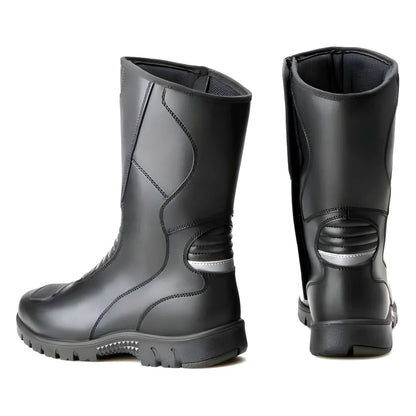 Motorcycle Boots Men Classic Motocross Boots with Reinforced Heel Toe Counter Waterproof Tall Motorcycle Touring Boot Botas Moto