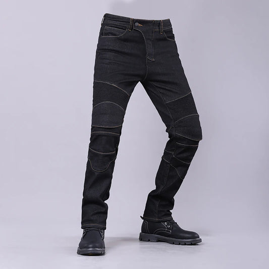 Motorcycle Riding Jeans Classic with Knee Hip Pads Outdoor Touring Moto Pants Four Seasons Motorbike Trousers Protective Gear