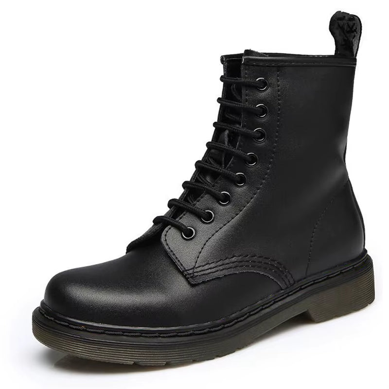 Genuine Leather Boots Women White Ankle Boots Motorcycle Boots Female Autumn Winter Shoes Woman Punk Winter Botas Mujer Spring