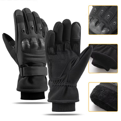 Winter Motorcycle Gloves Windproof Guantes Moto Men'S Motorbike Riding Gloves Touch Screen Moto Motocross Gloves Black