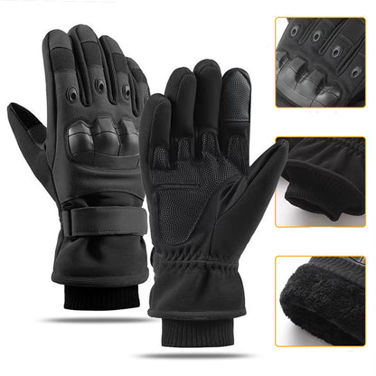 Winter Motorcycle Gloves Windproof Guantes Moto Men'S Motorbike Riding Gloves Touch Screen Moto Motocross Gloves Black