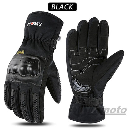 SUOMY Motorcycle Gloves Winter Waterproof Windproof Motorbike Motocross Racing Gloves Touchscreen Warming Moto Biker Gloves