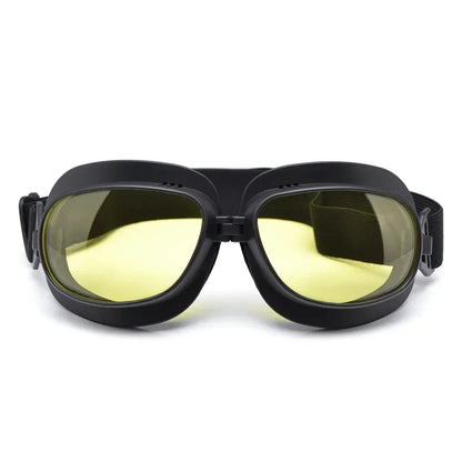 Foldable Motorcycle Goggles Vintage Helmet Goggles ATV UTV Biker Eyewear Goggles Glasses for Pilot Scooter Dirt Bike