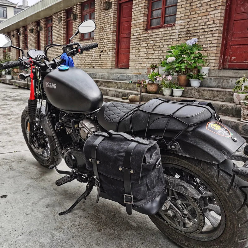 Vintage Motorcycle Bag Side Bag Side Box Side Bag Luggage Bag Tail Bag Paulin Shoulder Bag Camera Bag